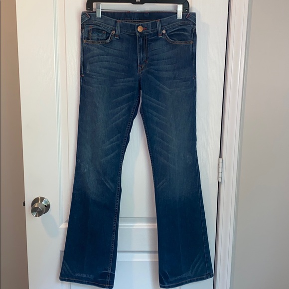 Armani Exchange Indigo Whisker Bootcut Jeans - Picture 1 of 9